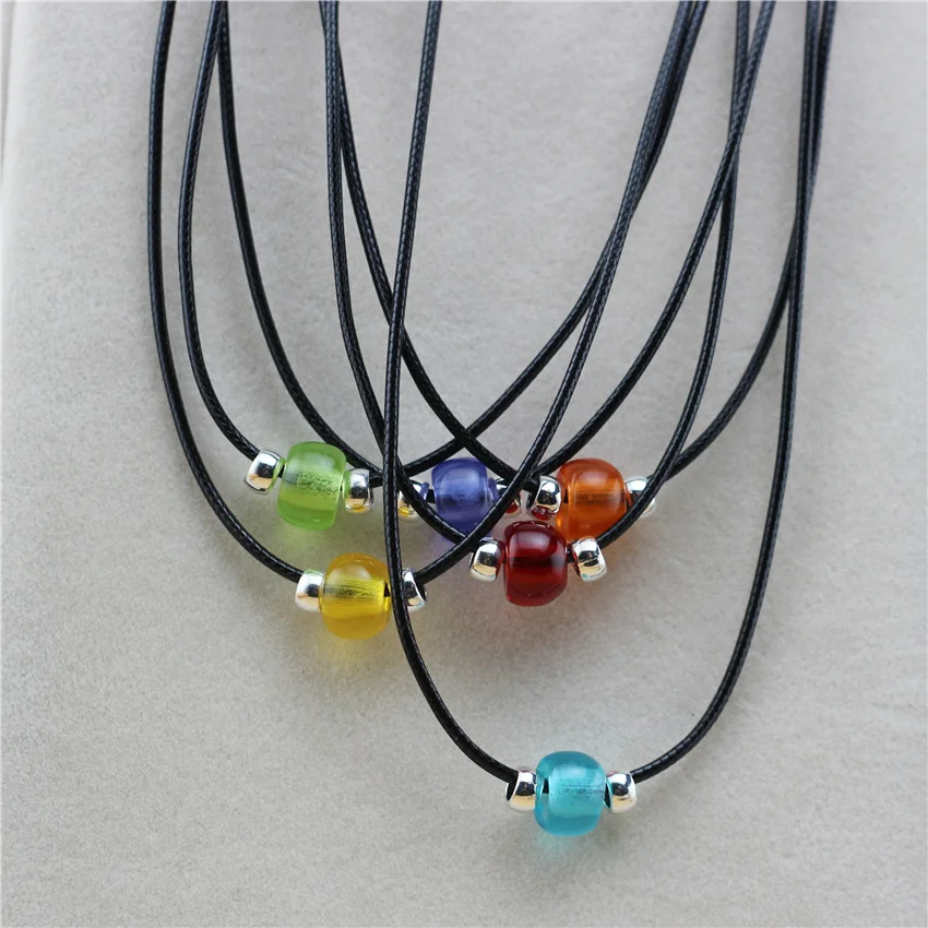 

Anslow 6pcs/Set Design 45cm Fashion Rope Colorful Resin Beads Choker Necklace Pendant Teen Girl Daughter Kids Gift LOW0049AN