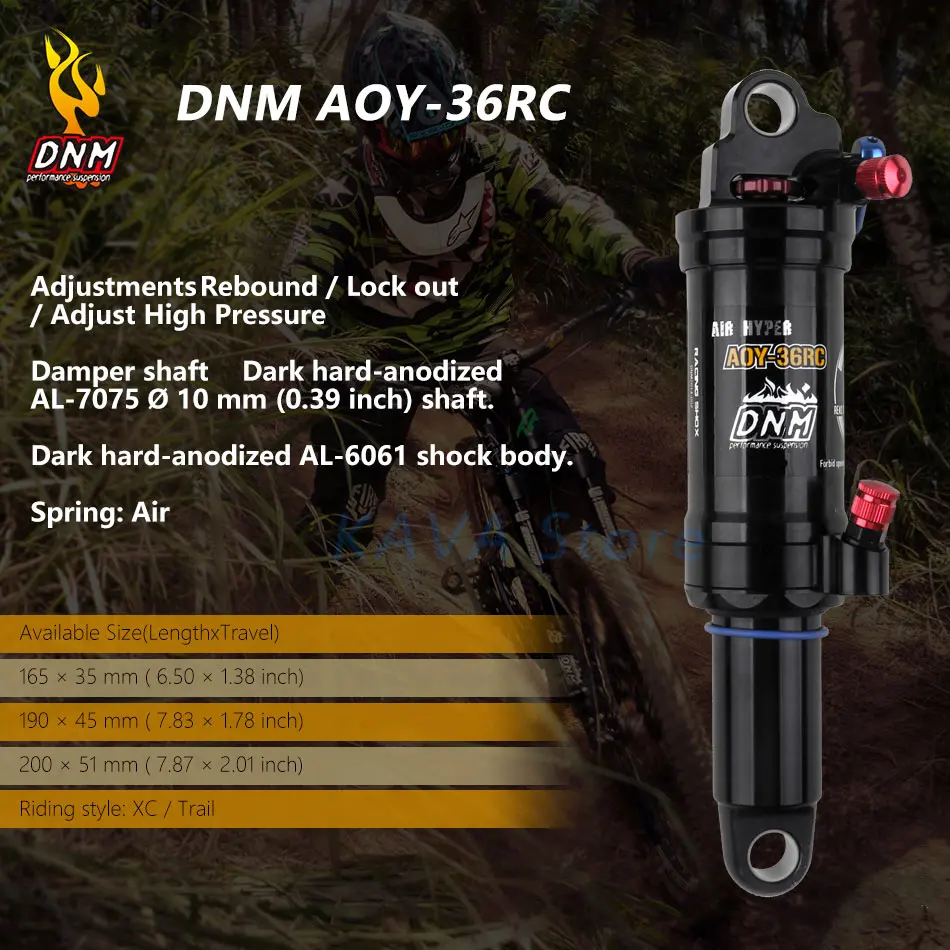 DNM AOY 36RC Подвеска для горного велосипеда задний амортизатор с замком трос/ручное