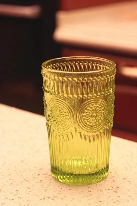 Новый год 1 шт красочные винтажные стеклянные рельефные молочные чашки Кружка