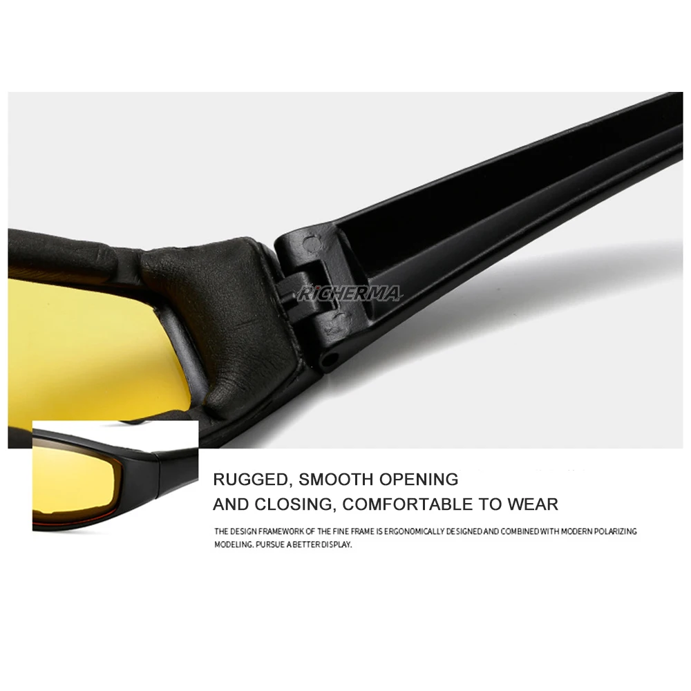 Очки для езды на мотоцикле с УФ-защитой мужские и женские солнцезащитные очки