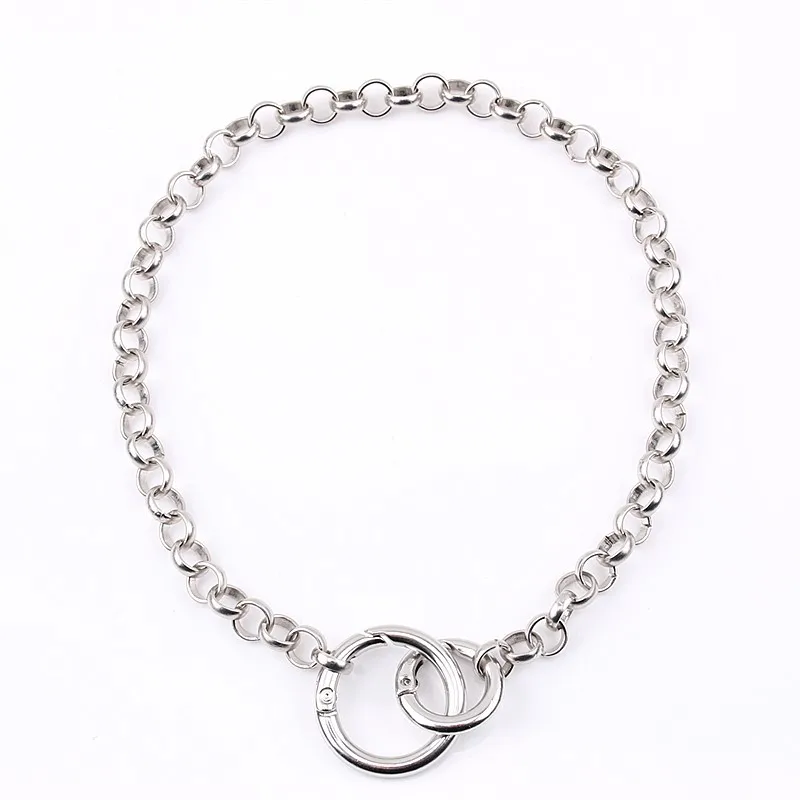 

Exaggerated Metal Chain Necklace Simple Geometric Circle Retro Necklace
