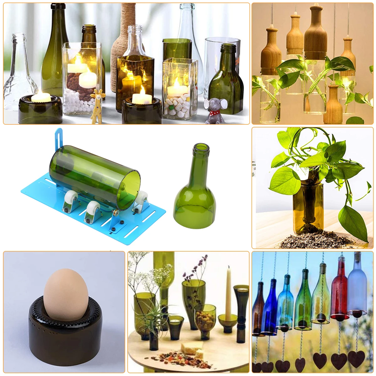 

Glass Bottle Cutter Bottle Cutting DIY Machine for Cutting Whiskey Alcohol Round Bottles with Scale Complete Accessories Tools