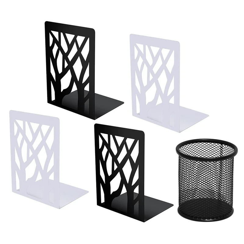 

Two-Trees Metal Bookend Bookend Bookcase Book Clip Book Support Bookend Bookend Stationery Bookmark + Pen Holder