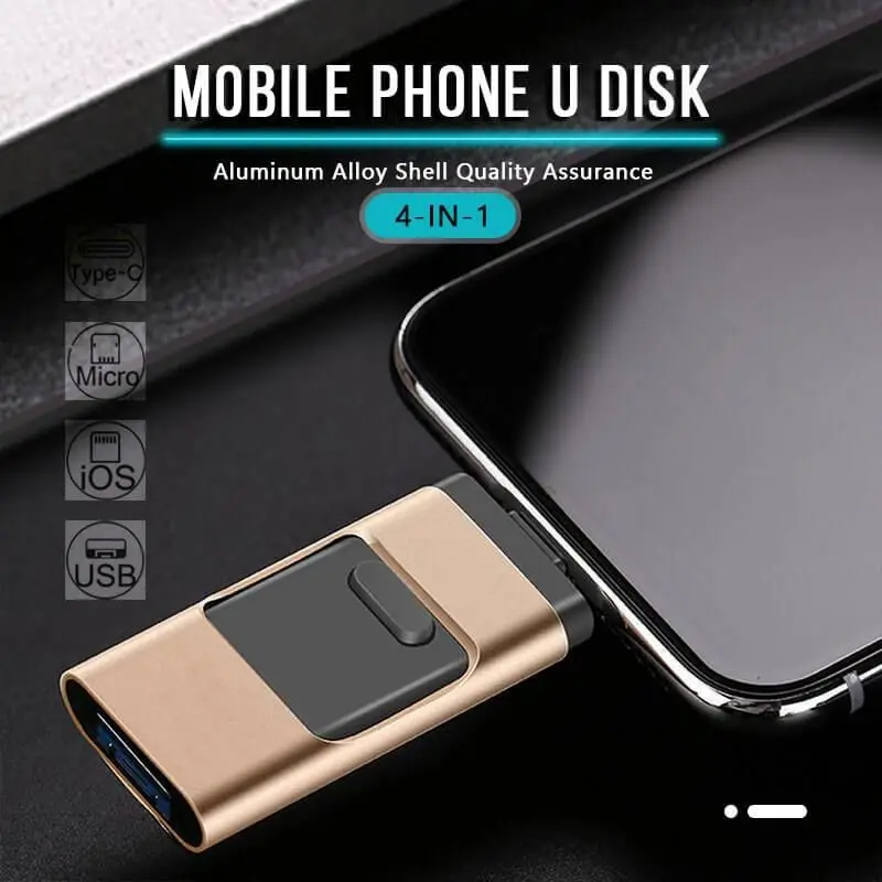 

USB-флеш-накопитель 4 в 1, 128 ГБ, OTG, 32 ГБ, 3,0 Гб