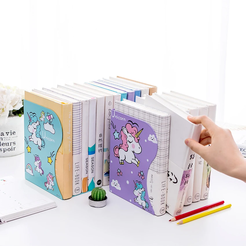 Милый мультфильм djustable книга стенд металлический домашний офис книжные концы поддержка блокнот-органайзер подставка отличный подарок для детей