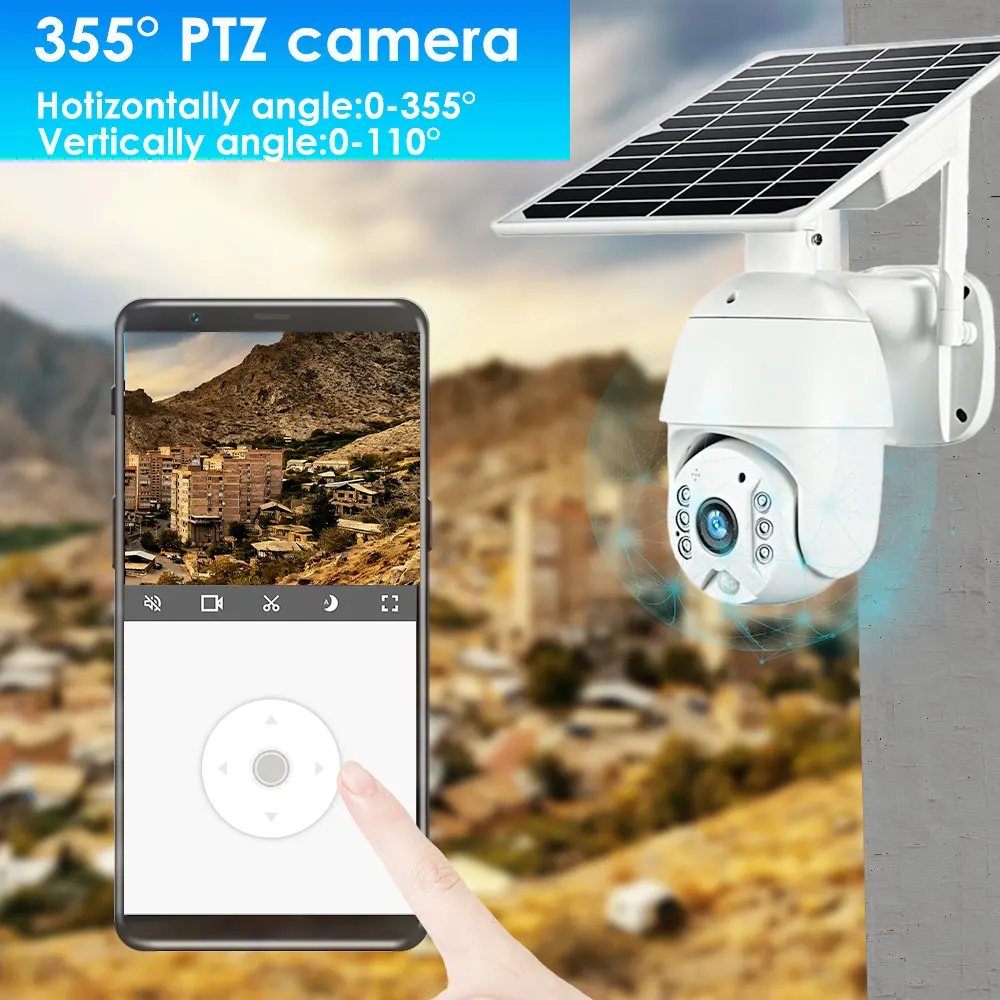 IP Камера уличная с солнечной батареей 1080P Wi Fi 8 Вт|Камеры видеонаблюдения| |