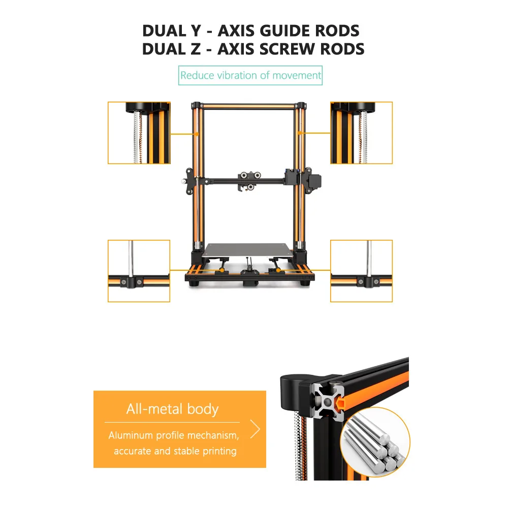 Anet E16 Высокоточный DIY 3d принтер самостоятельная сборка 300*300*400 мм большой размер для печати рама из алюминиевого сплава автоматическая подача нити