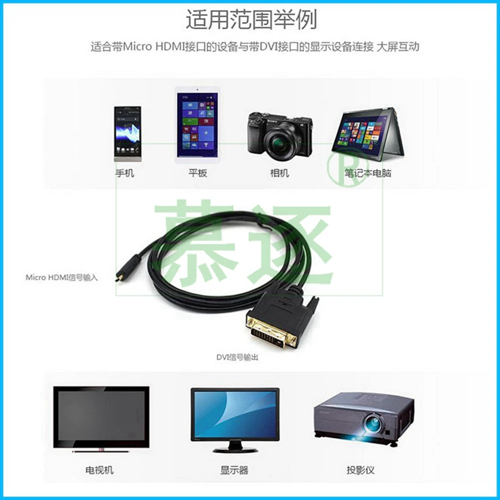 Кабель Aux Micro HDMI совместимый штекер к DVI 24 + 1 высокоскоростная линия