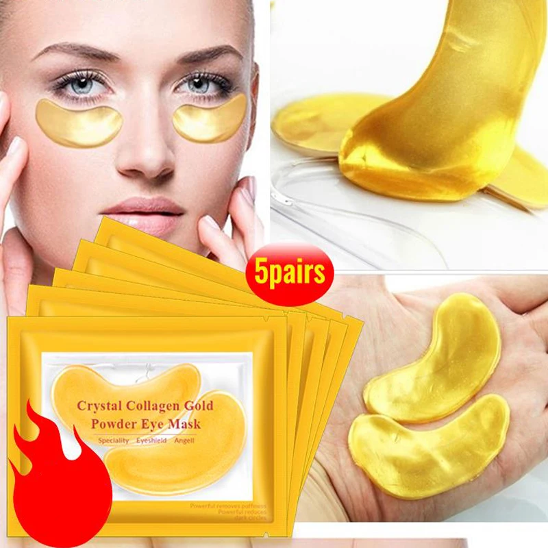 10 шт. = 5 шт в упаковке золотые маски Crystal коллагеновая маска для глаз против морщин