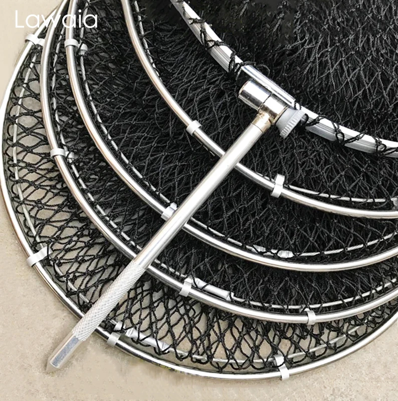 Lawaia складные рыболовные сети прочная черная плетеная проволока маленькая сетка