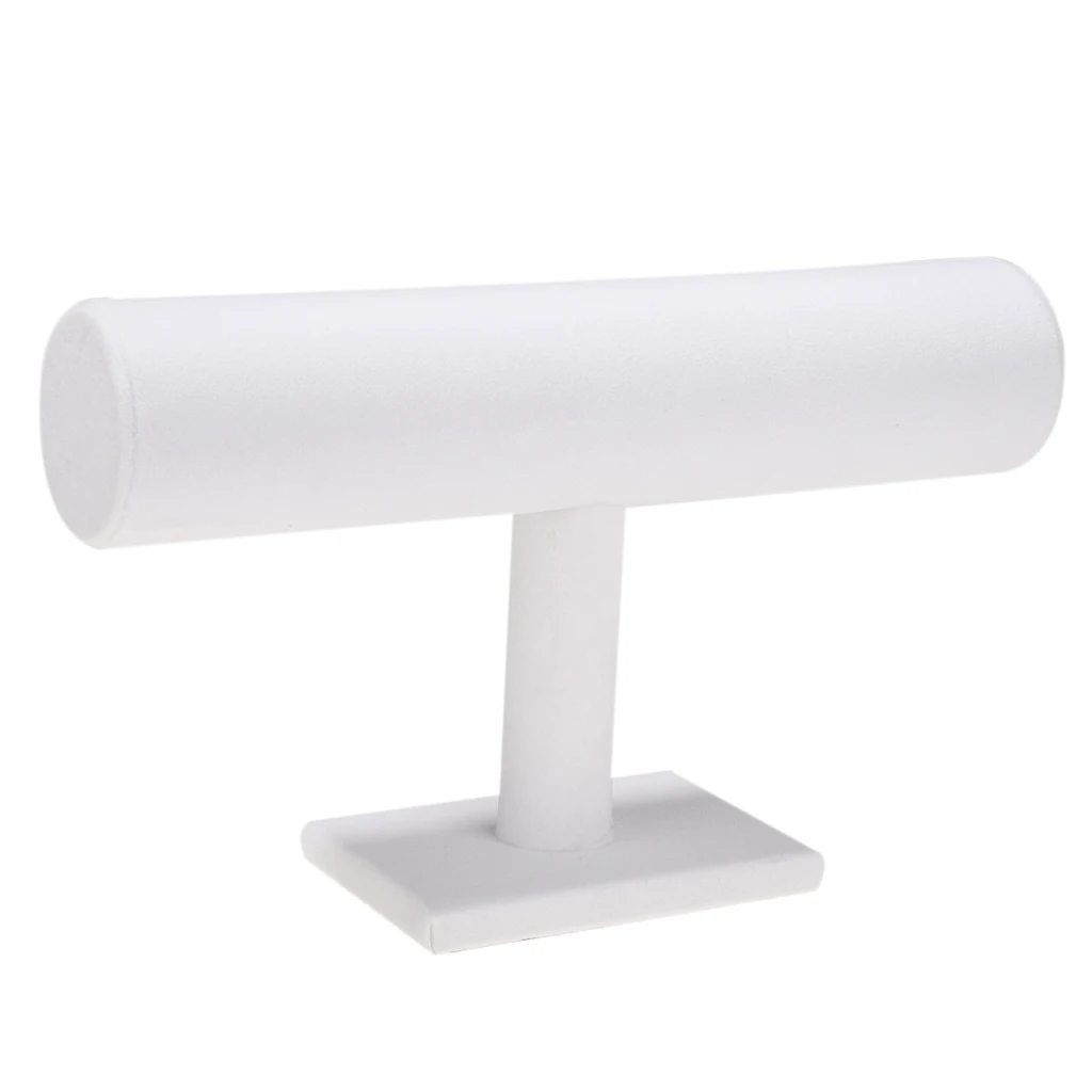 Деревянный Бархат Ювелирные изделия Жесткий Дисплей Стенд Держатель Браслет в