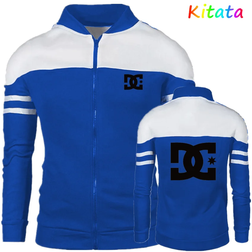 Новинка 2021 Мужская модная куртка на молнии DC весна-осень высококачественная