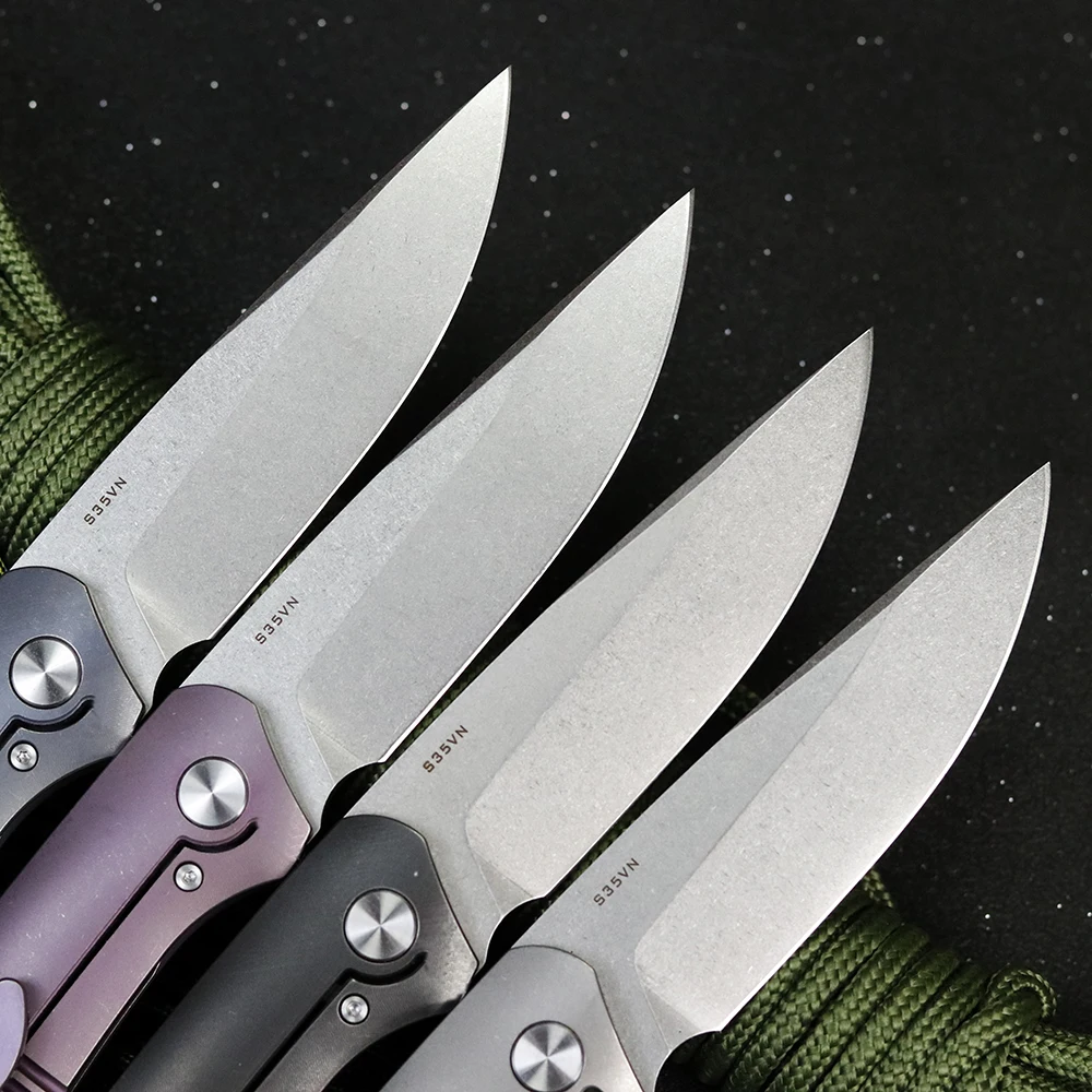 Складной нож Медвежонок Летающая акула лезвие S35VN рукоятка из титанового сплава