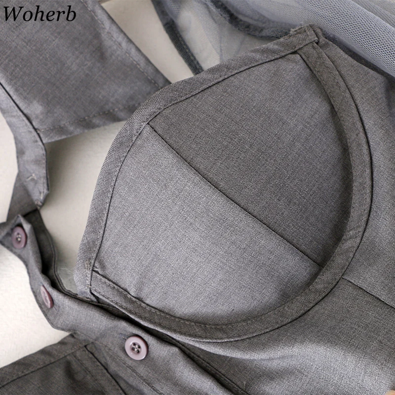 Блузка женская сетчатая с открытой спиной и рукавами-фонариками | Женская одежда