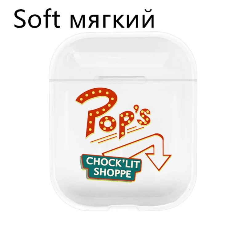 I200684 soft Мультяшный Американский ТВ ривердейл чехол для наушников Защитный чехол для Airpods прозрачный мягкий чехол для Apple Airpods зарядка сумки - Цвет: I200684 soft
