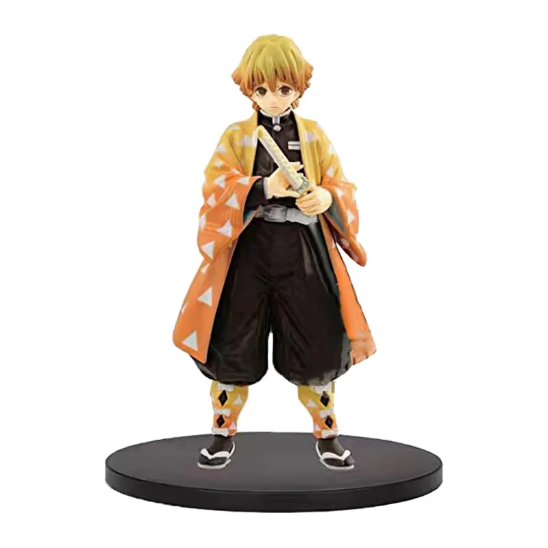 Аниме Demon Slayer Q Posket Kamado Tanjirou Agatsuma Zenitsu 14-18 см ПВХ фигурка игрушки настольное