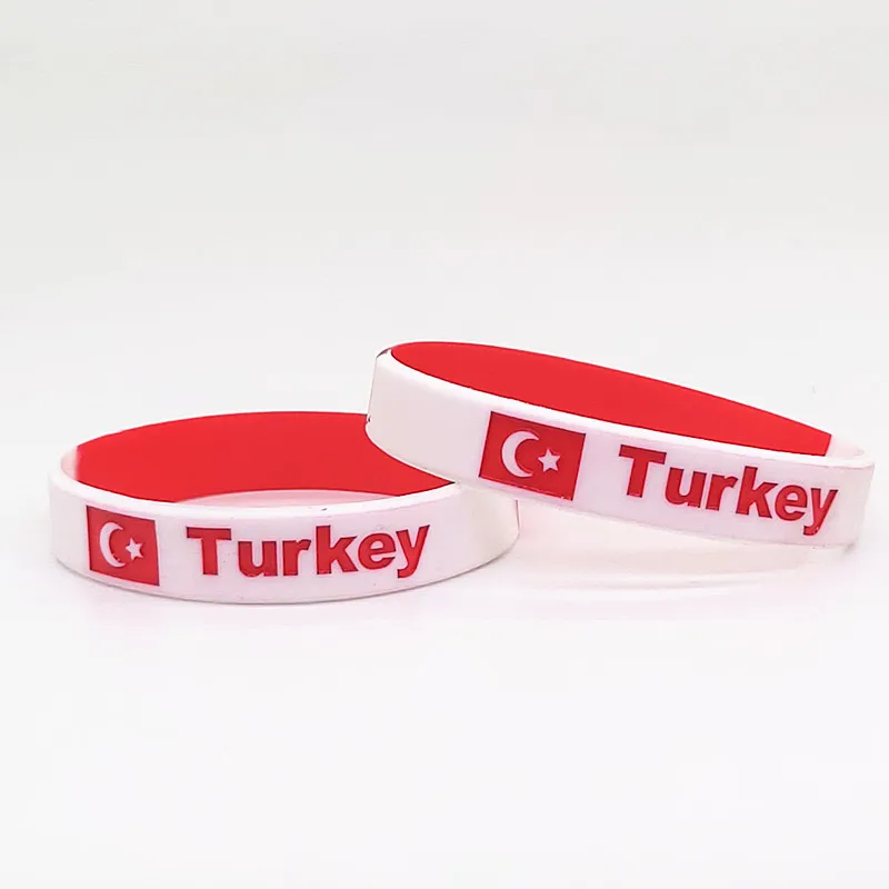 1 шт. с турецким флагом браслет силиконовые наручные спортивные группы для мужчин