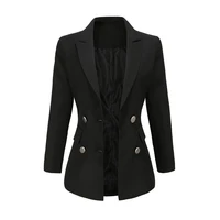 2021 newest fashion designer blazer jacket womens shawl collar double breasted lion buttons slim fitting blazer