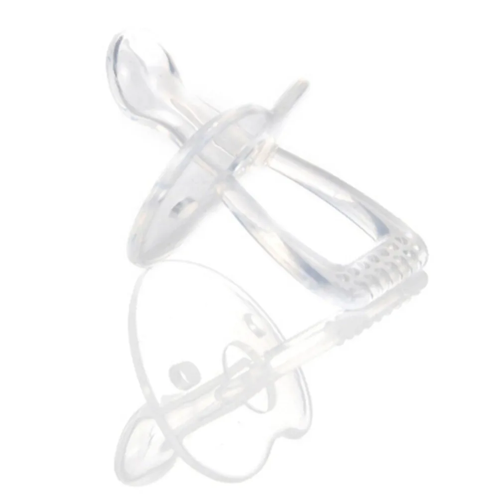 

1PCS Silicone Gel Love Heart Shape Simple Clear Transparent Safe Baby Care Infant Toddler Pacifier Flat Round Nipple