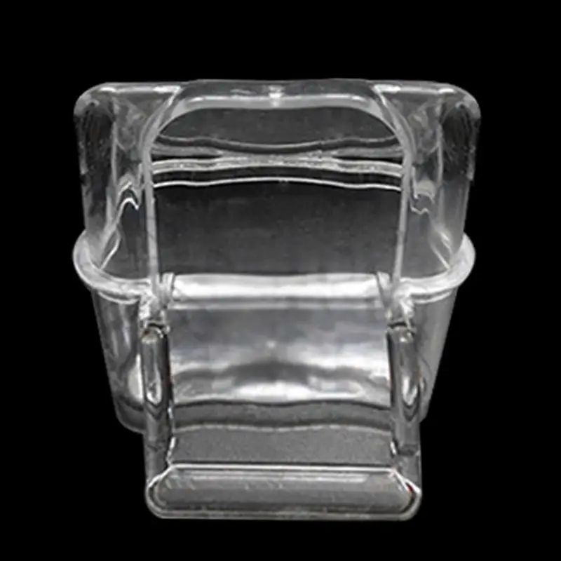

H55A Parrot Bird Transparent Plastic Food Cup Bowl Company Clean Water Silo Waterer Box Bird Accessory for Parakeets, Canarie