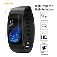5pc transparent protective film for samsung gear fit2 watch replacement durable sport non tempered glass watchband accessories