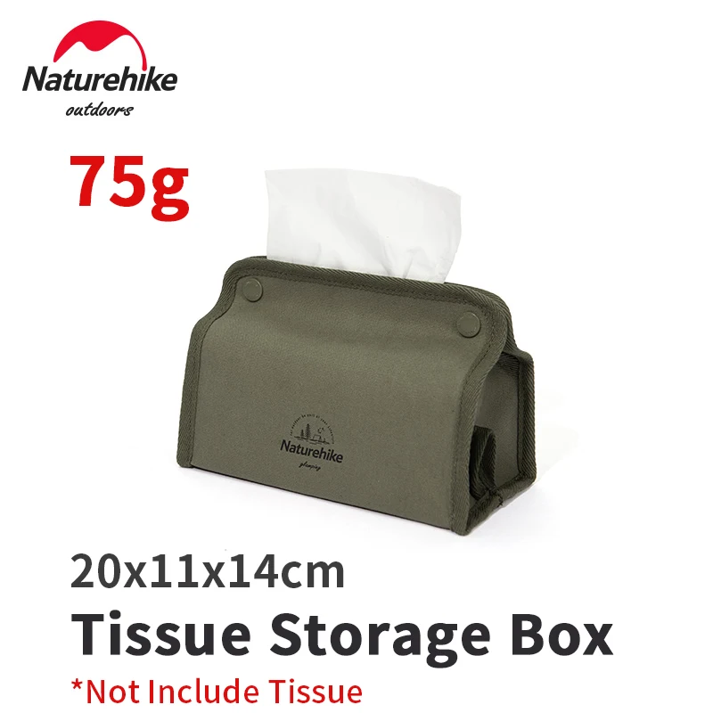 

Naturehike Camping Portable 20x11x14cm Tissue Storage Box Car Home BBQ Picnic Office Cosmetic Canvas Tissue Paper Storage Box