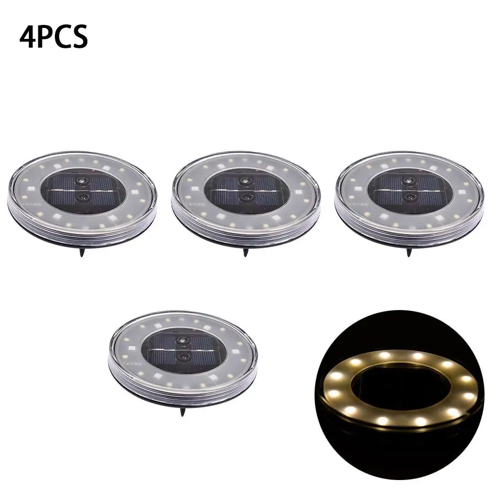 Холодный/теплый белый 18 светодиодный светильник на солнечной энергии зарытый