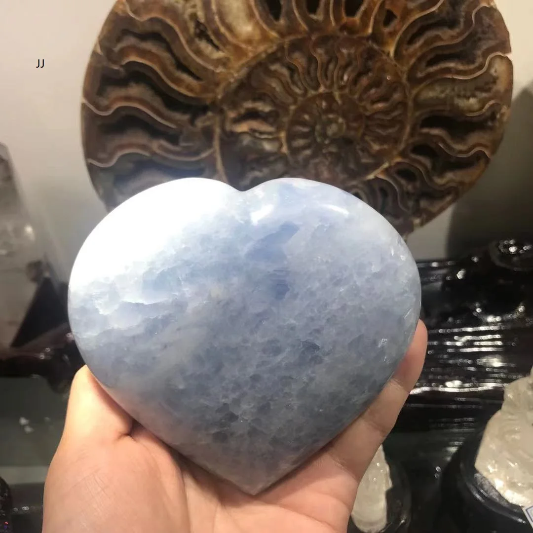 

Природный Хрустальный Кианит в форме сердца, цветной камень, синий кристалл, украшение стола, офисные предметы интерьера, камень от зла. Кам...