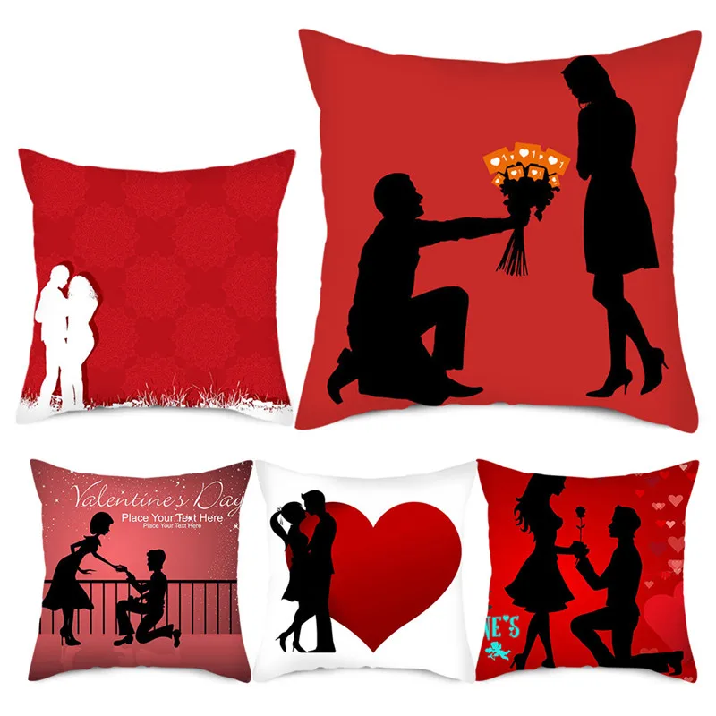 Fuwatacchi милые парные наволочки с принтом картонные для влюбленных фото домашнего