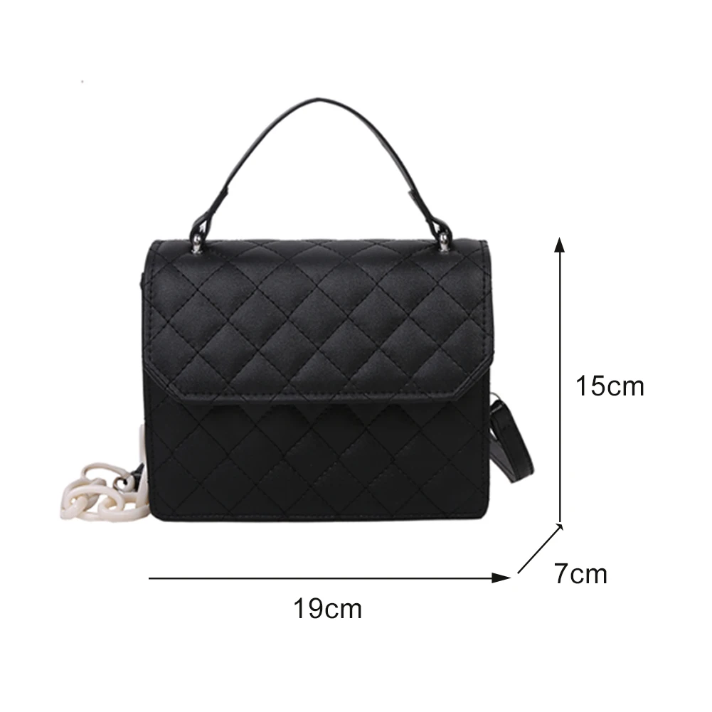 

Classic Lattice Pattern Women Messenger Bag Small Square Female Shoulder Crossbody Bags Solid Color Rhombus Lady Casual Handbag