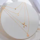 Новые Богемские многослойные золото ожерелье с подвеской для женщин из бисера панк Луна золото Колье 2020 модные украшения вечерние подарок