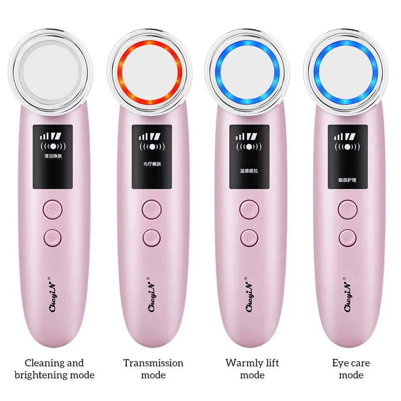 CkeyiN EMS светодиодный светильник массажер для лица теплая Вибрация ионный уход за