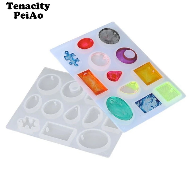 12 видов конструкций силиконовые формы для смолы ожерелье кулон Смола форма