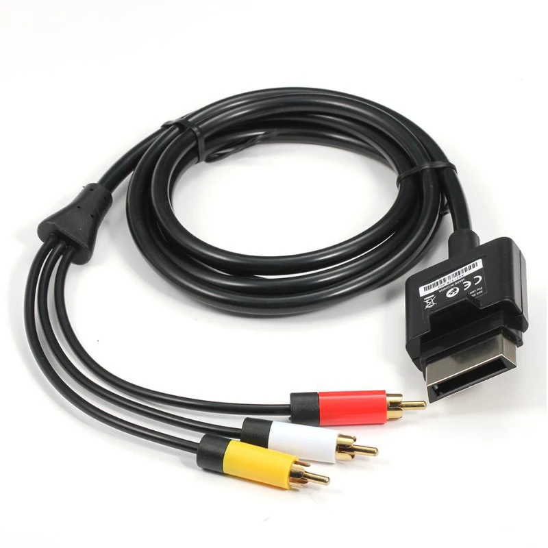 

2021 New 1.8 M Audio Video AV RCA Composite Video Cable For Xbox 360 Slim 360 / Xbox 360