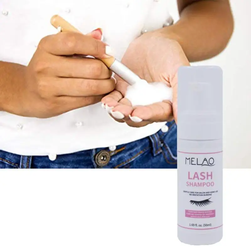 50 мл средство для очищения ресниц с поролоновыми ресницами индивидуальное