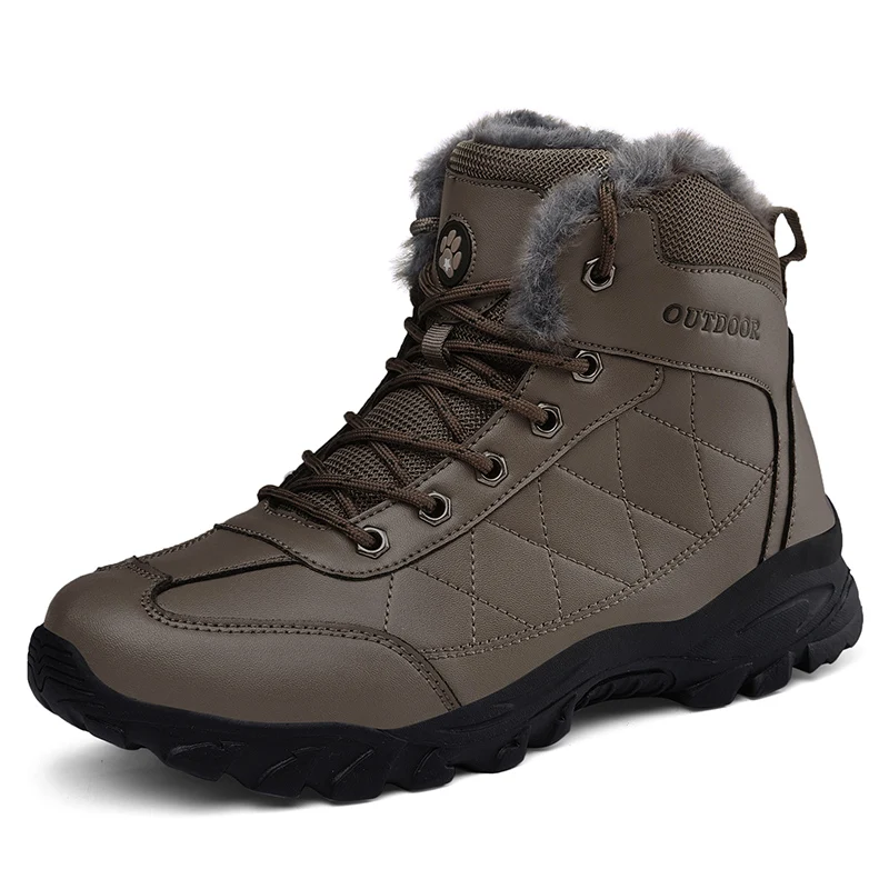 Non-Slip Winter Boots Men Warm Shoes for sneakers men's fur Snow | Обувь