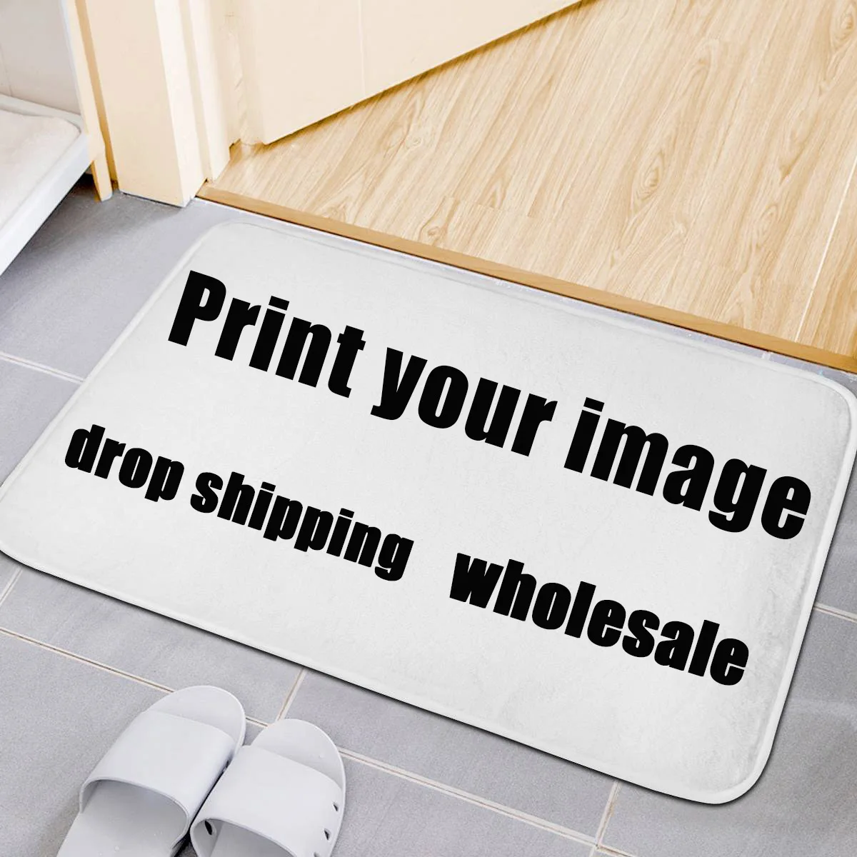 

Welcome Doormat Entrance Door Funny Print on Demand Carpet Door Mat Custom Anti-slip Mat for Kitchen Hallway Bedroom Bathroom