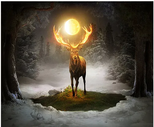 

DIY Diamond Painting Wolf Scenery Full Drill Rhinestone cross stitch kits handmade embroider Crafts love gift