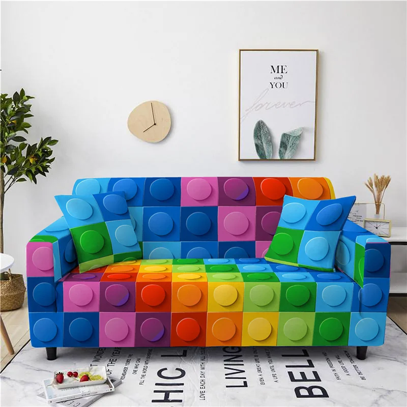 

Роскошный чехол для дивана с 3D геометрическим принтом, чехол для дивана, эластичный чехол для дивана в гостиную, эластичный чехол для кресла...