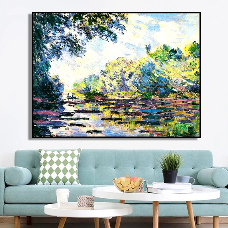 100% ручная роспись абстрактный Моне пейзаж картина маслом на холсте настенное