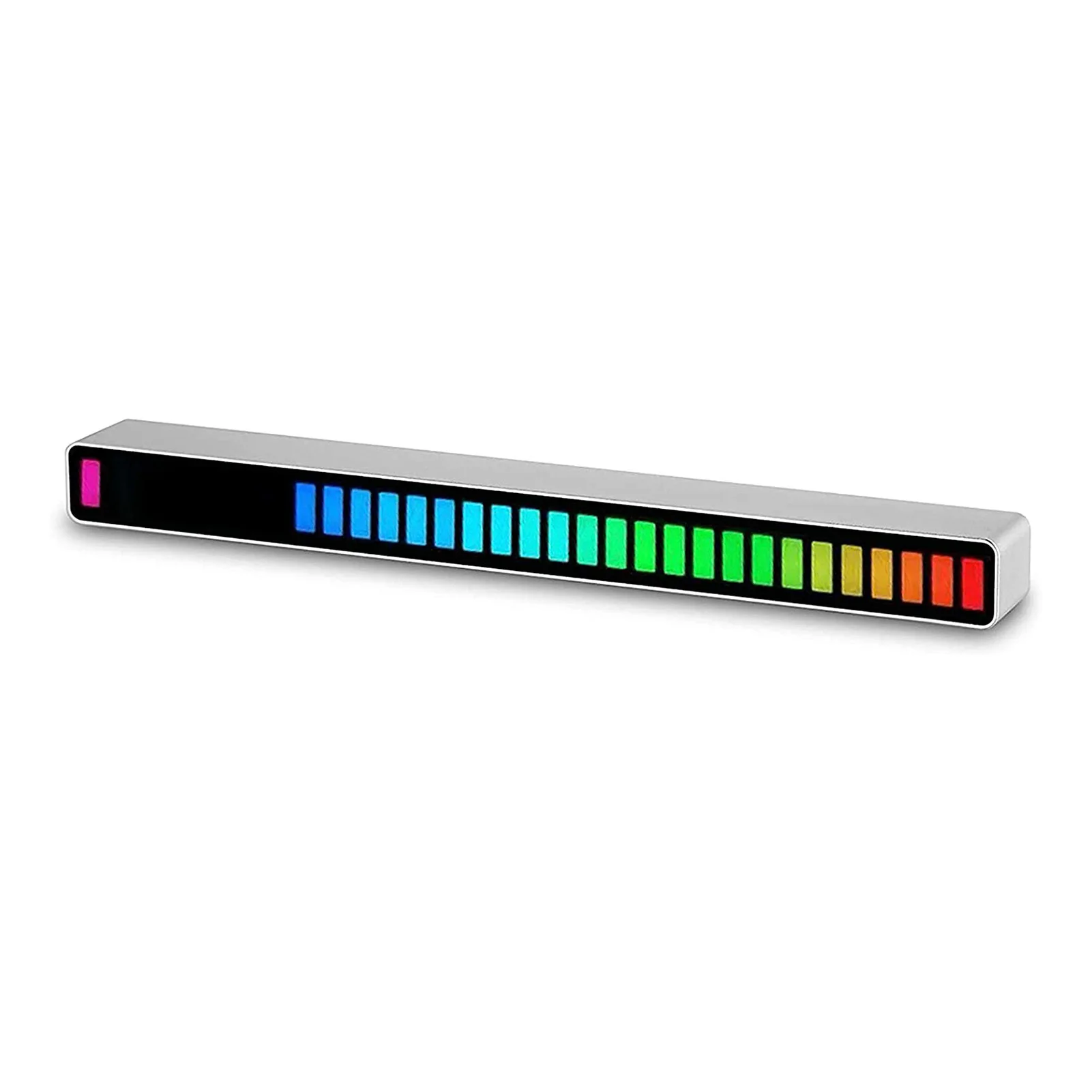 

Audio Spectrum Indicator Bar Voice Sound Control RGB For Car RGB Colorful Dynamic Rhythm Gray Micro USB Audio Accessories 2021