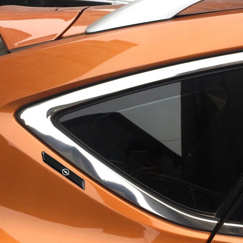 

1 Pair Car Styling Sticker Black Aluminum Auto Trunk Rear Seat Adjustment Badge For Opel Corsa Mokka Badge Emblem 009