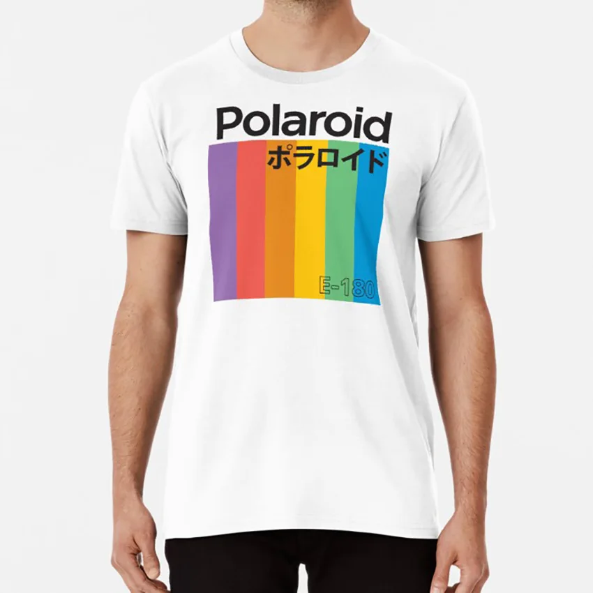 Polaroid японская футболка Японская polaroid камеры DSLR хипстер chillwave chill ironic|Мужские