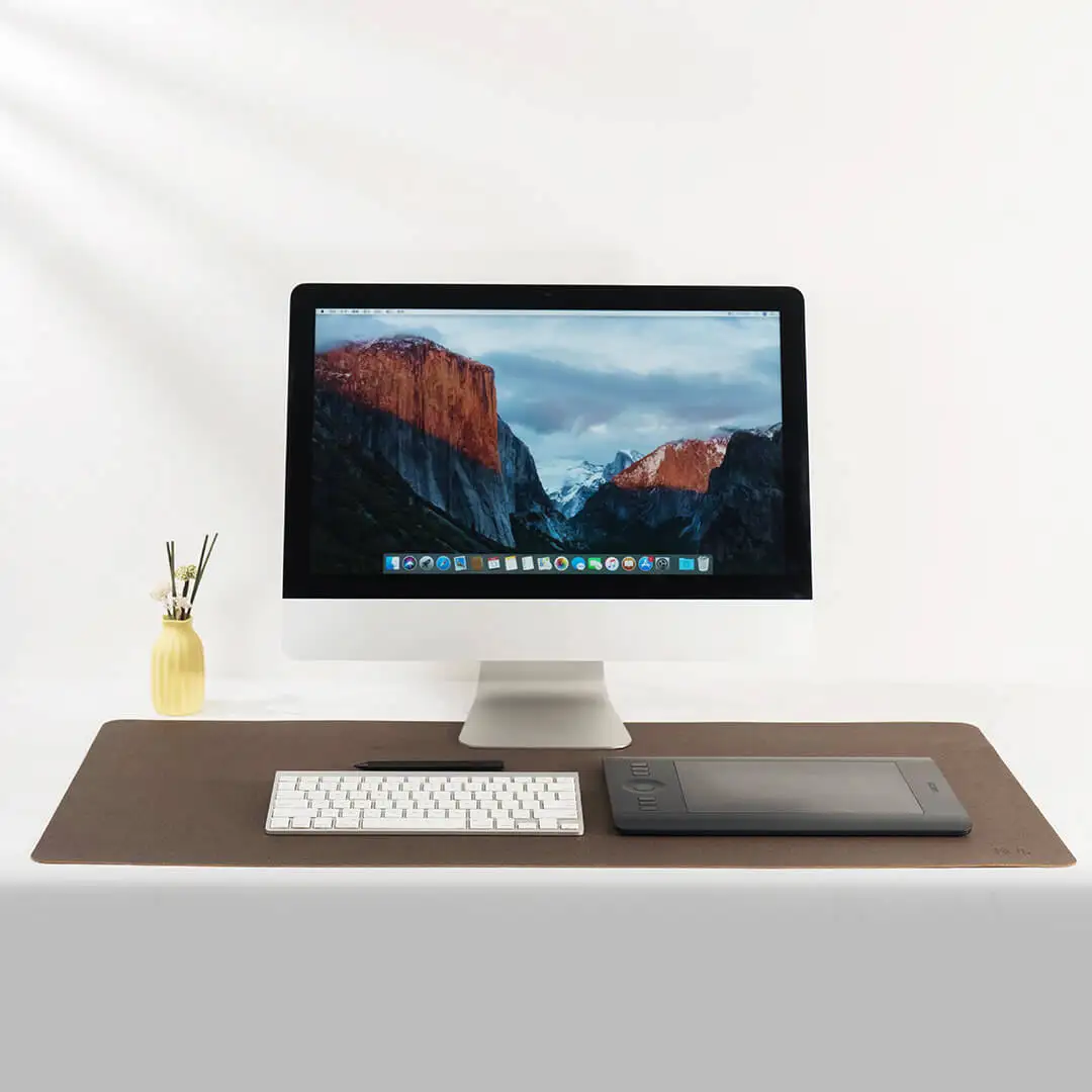 XXL большой коврик для мыши из натурального дубового дерева водонепроницаемый