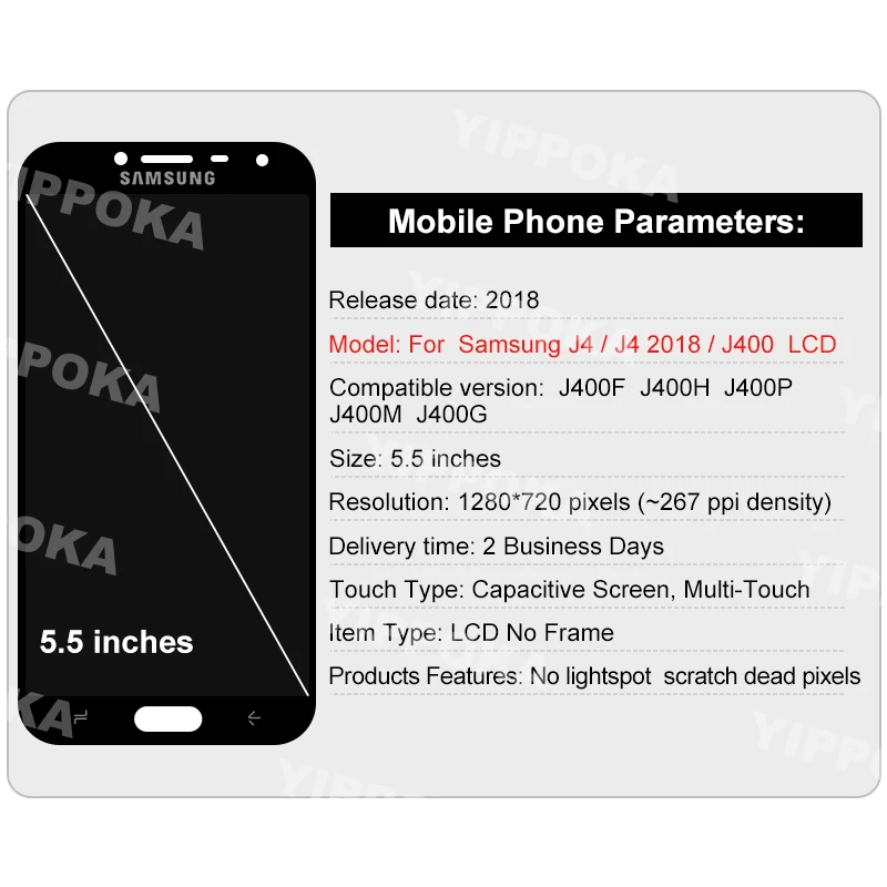 ЖК-дисплей Super AMOLED для Samsung Galaxy J4 2018 J400 сенсорный дигитайзер экран запасные части