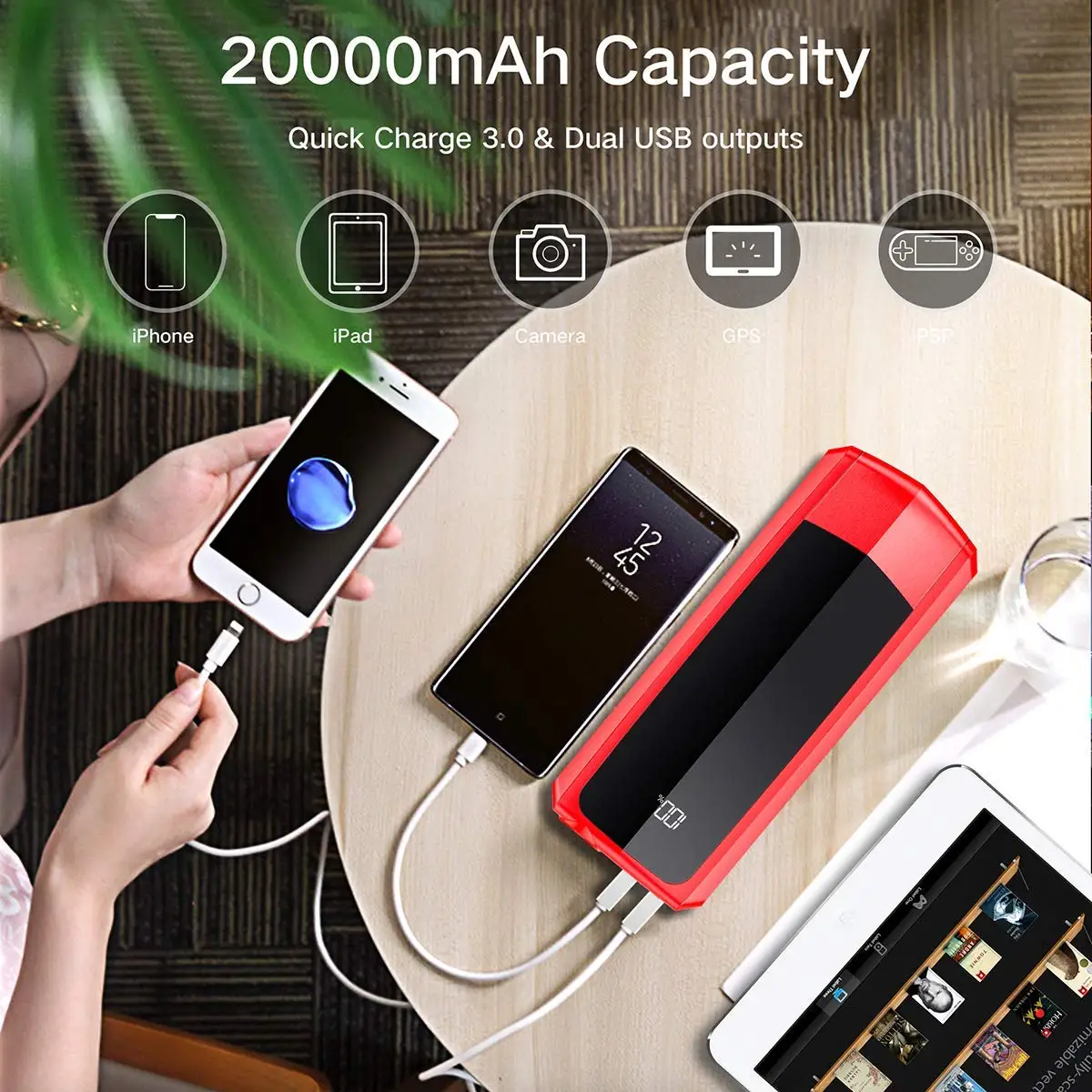 audew car jump starter power bank 20000mah 2000a portable charger car booster 12v lcd display dual usb emergency battery starter free global shipping
