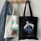 Новинка 2022, яркая Брезентовая сумка в стиле аниме, стиль Харадзюку, повседневные вместительные сумки для покупок в стиле Ins, модная женская сумка через плечо