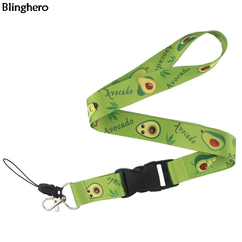 

Blinghero Cute Avocado Lanyards Fruit keys ID Badge Phone Holder Hnag Rope With Keys Phone DIY Neck Strap BH0188