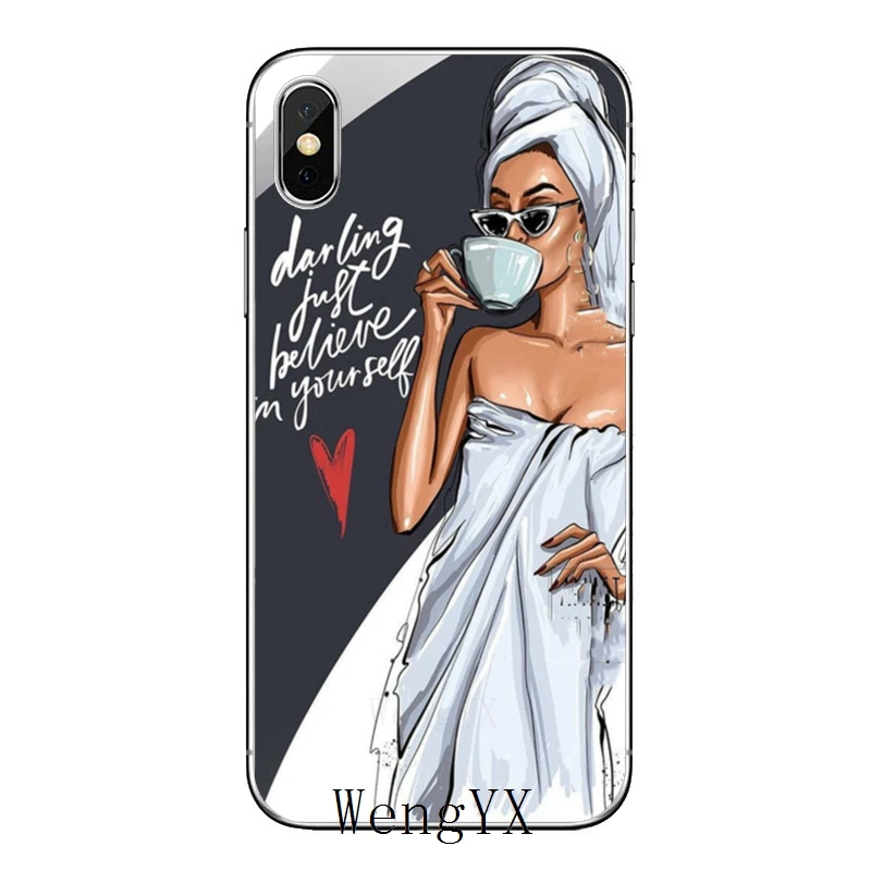 Прозрачный чехол для телефона Модный женский кофейный Xiaomi Redmi Note 7 6 6A 5A 4 4A 3 pro S2 5 plus