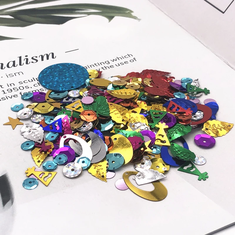 Блестки смешанных размеров/форм в виде хлопьев конфетти Листьев бабочек цветов